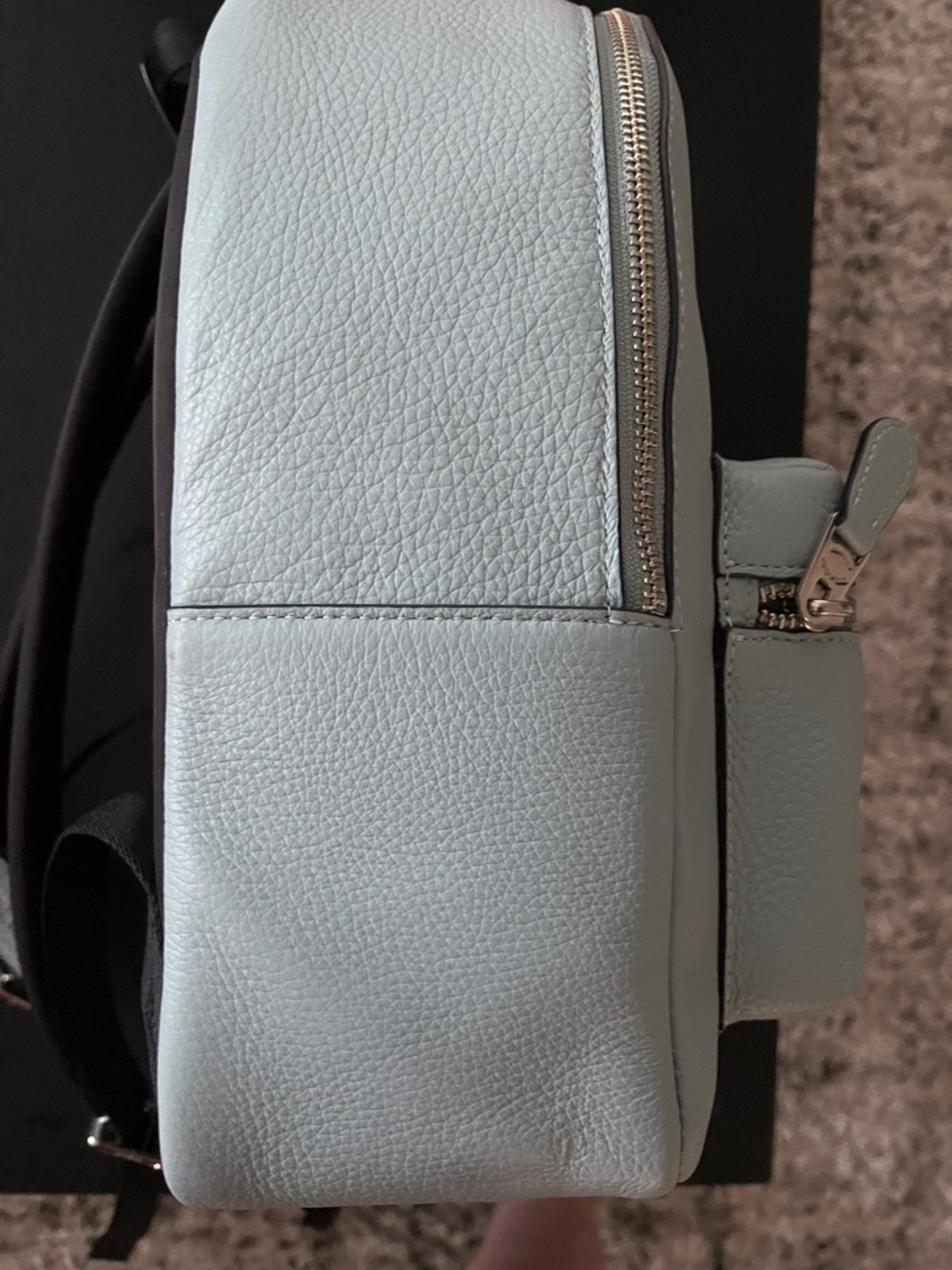 Coach Pebbled Leather Mini Backpack in Pale Blue - Picture 3 of 8